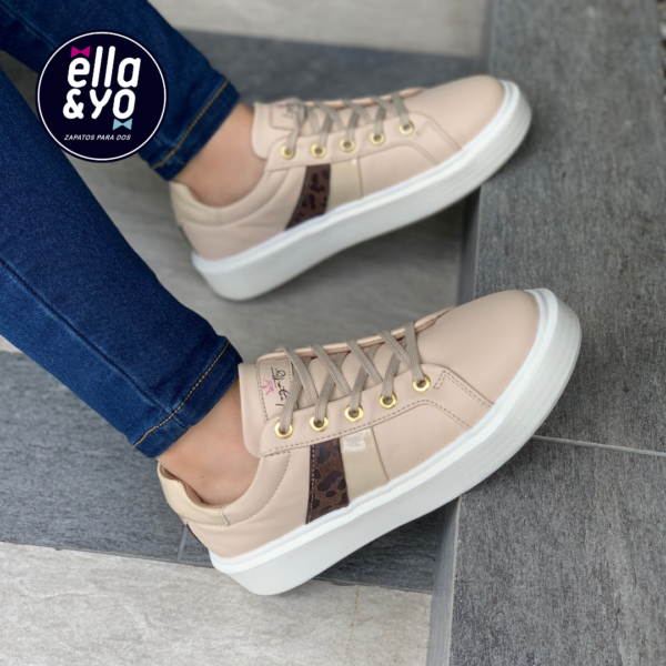 SNEAKER BELLA SINT BEIGE - Imagen 2