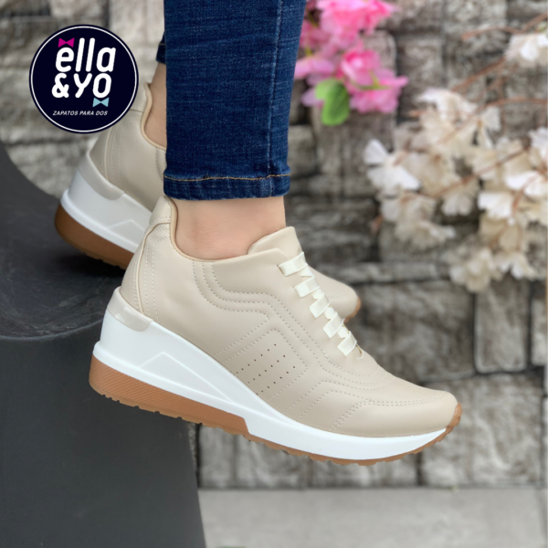 SNEAKER BR 616 BEIGE - Imagen 3